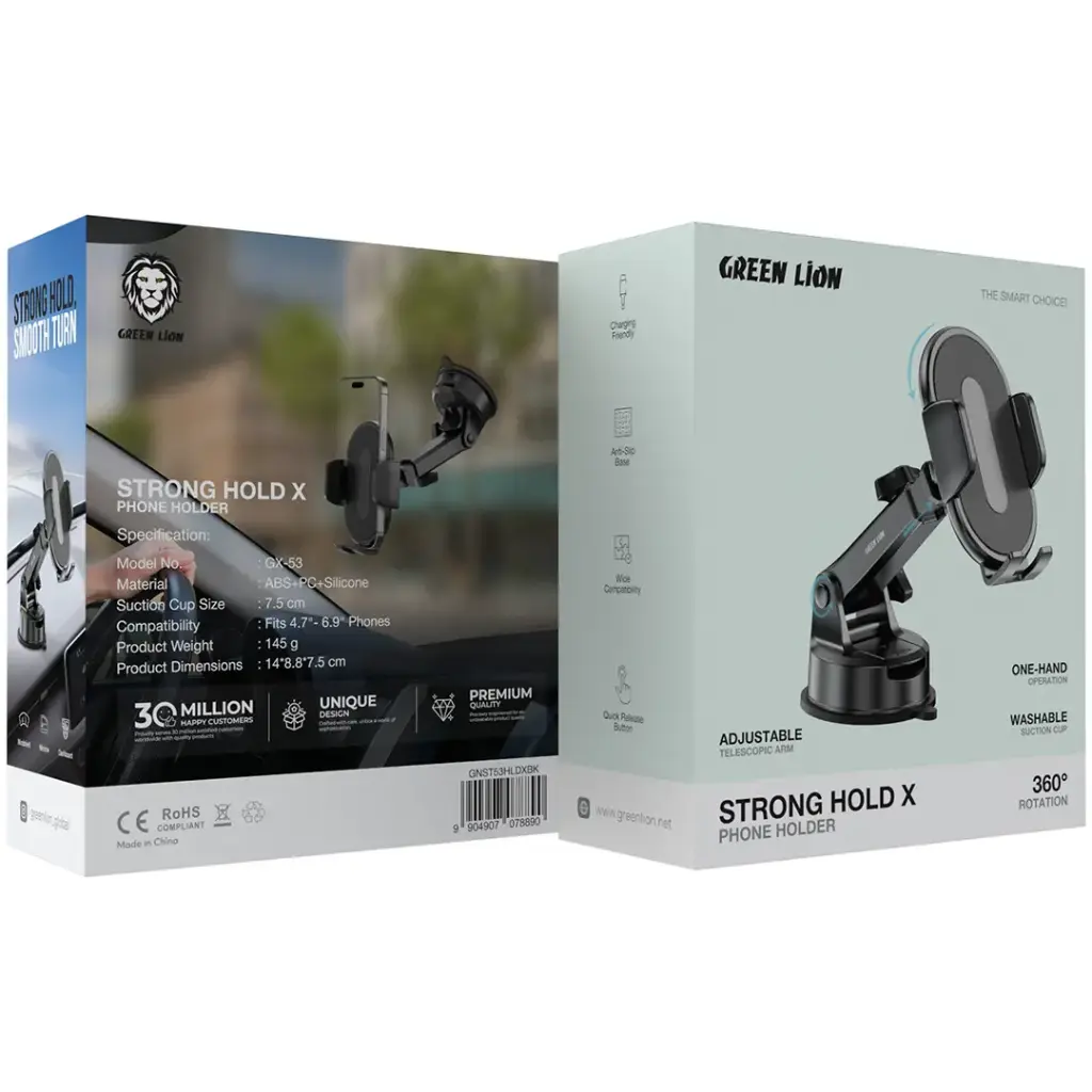 Green Lion Strong Hold X Phone Holder - Black